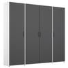 DULAP  USI ROTATIVE VOYAGER - alb/gri, Modern, material pe bază de lemn (187/194/53cm) - Modern Living
