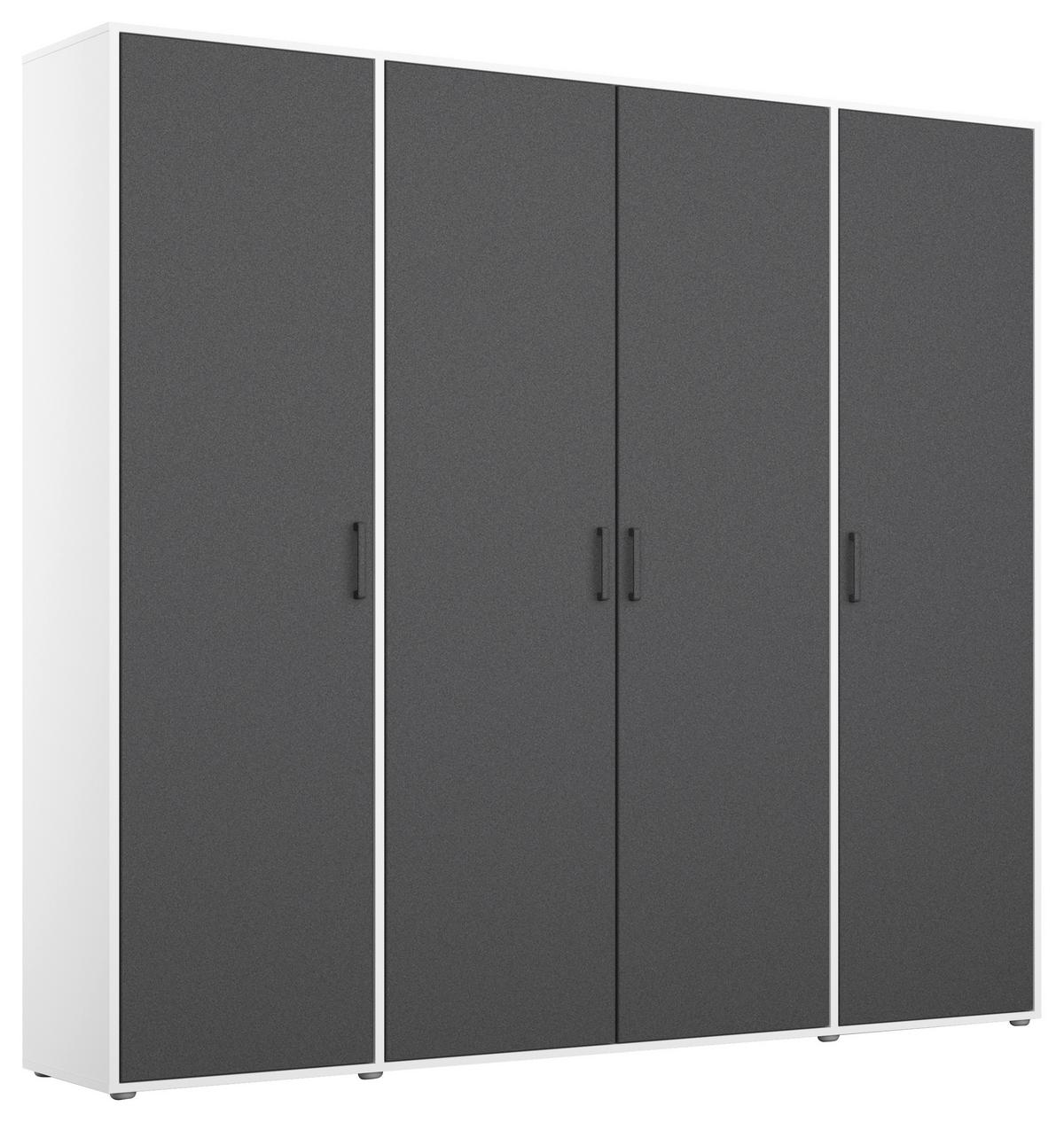 DULAP  USI ROTATIVE VOYAGER - alb/gri, Modern, material pe bază de lemn (187/194/53cm) - Modern Living