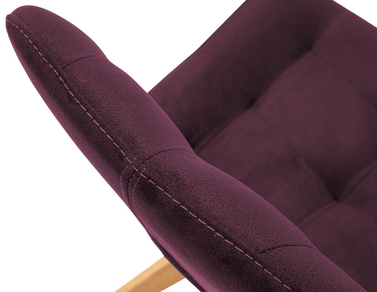 KRZESŁO BELFAST - bordowy, Konventionell, tkanina/drewno (56/84/63cm) - Carryhome