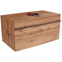 Garderobna Klop Venedig, Hrast Wotan - črna/barve hrasta, Moderno, umetna masa/leseni material (90/45/38cm) - Mömax