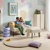 2-SITS SOFFA MIAMI -BASED- - beige/svart, Modern, metall/trä (120/73,5/77cm) - Based