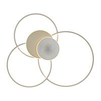 LED-Deckenleuchte Sehr Champagnerfarben max. 40 Watt - Sandfarben/Champagner, MODERN, Kunststoff/Metall (74/77/11cm) - Mömax