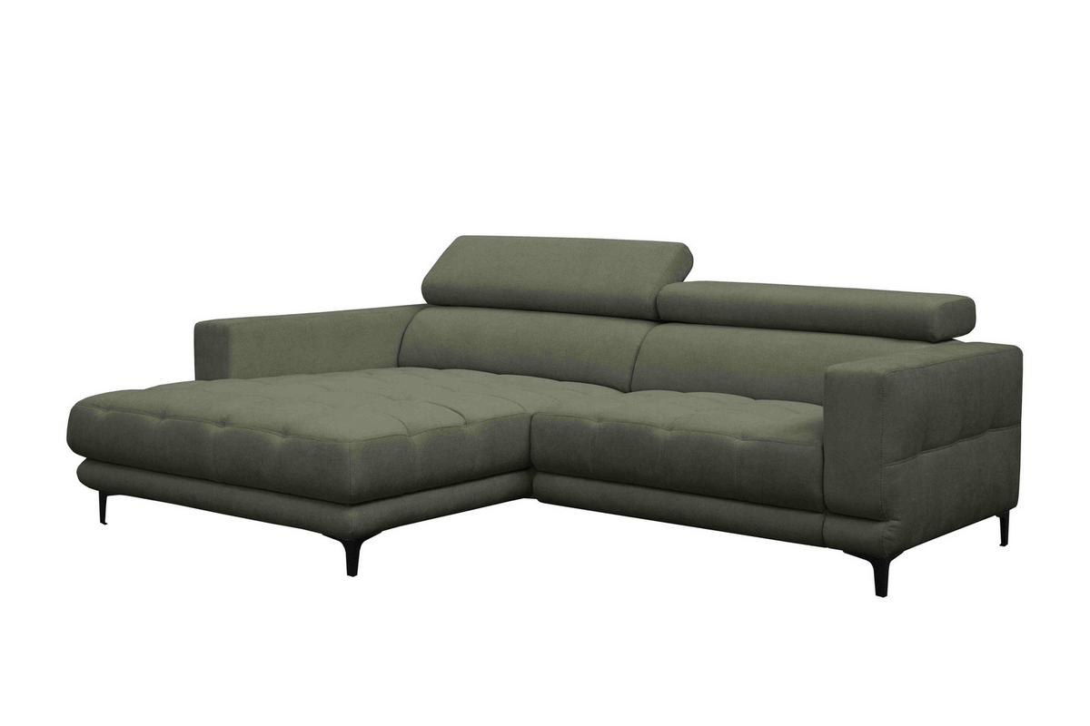 Sarokkanapé Aspen - zöld, Konventionell, faalapú anyag/textil (192/264cm)