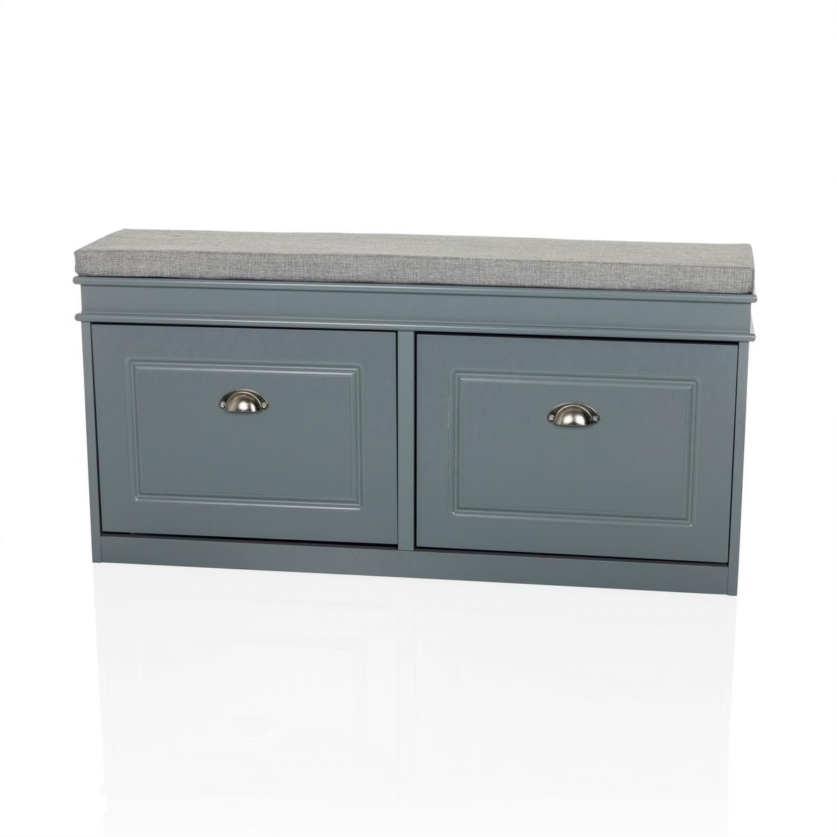 Omara Za Čevlje Estha 2, Siva - srebrne barve/siva, Moderno, kovina/leseni material (104/52/24cm) - MID.YOU