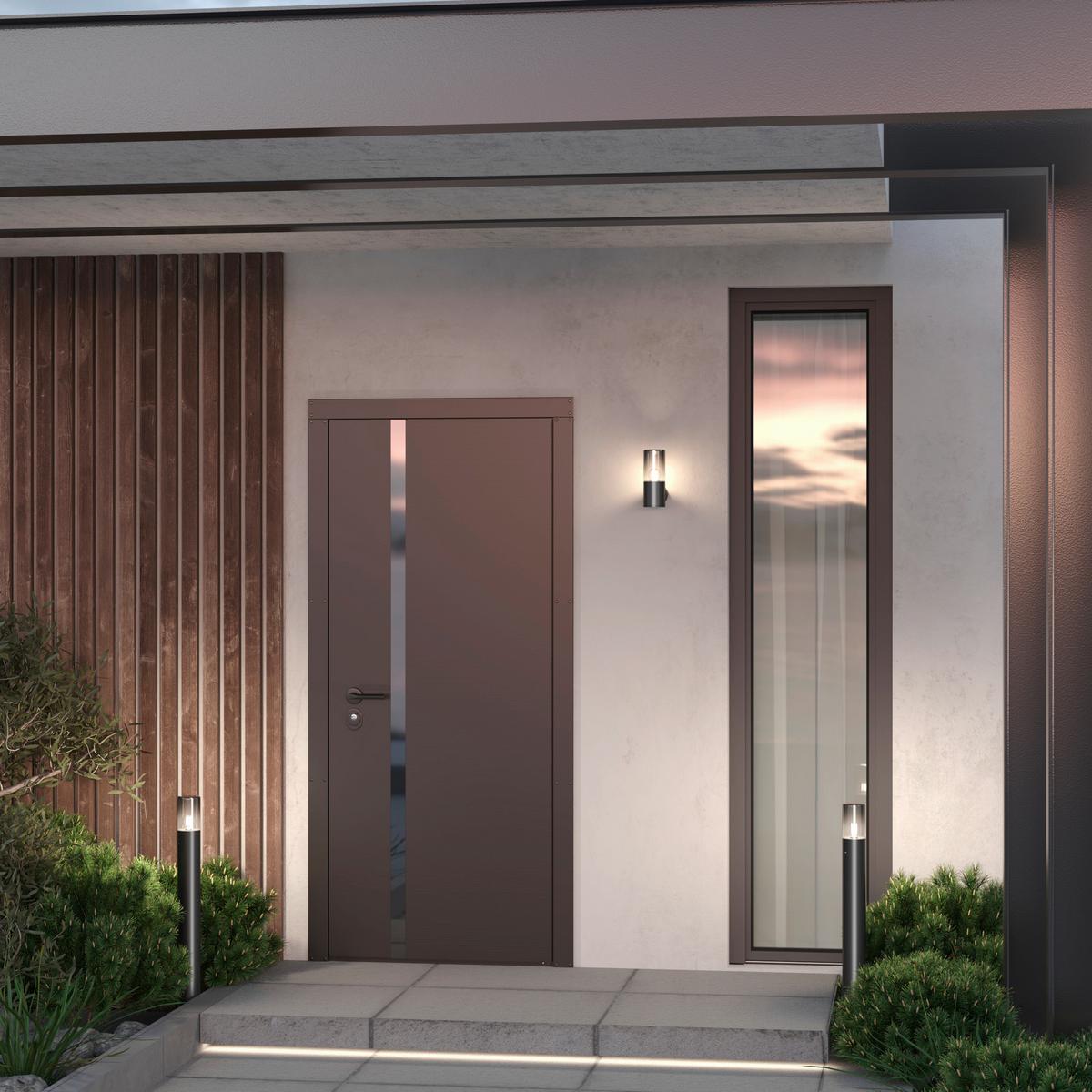 Wegeleuchte O432fl-01gf - Dunkelgrau, Design, Glas/Metall (8/25cm) - MAYTONI