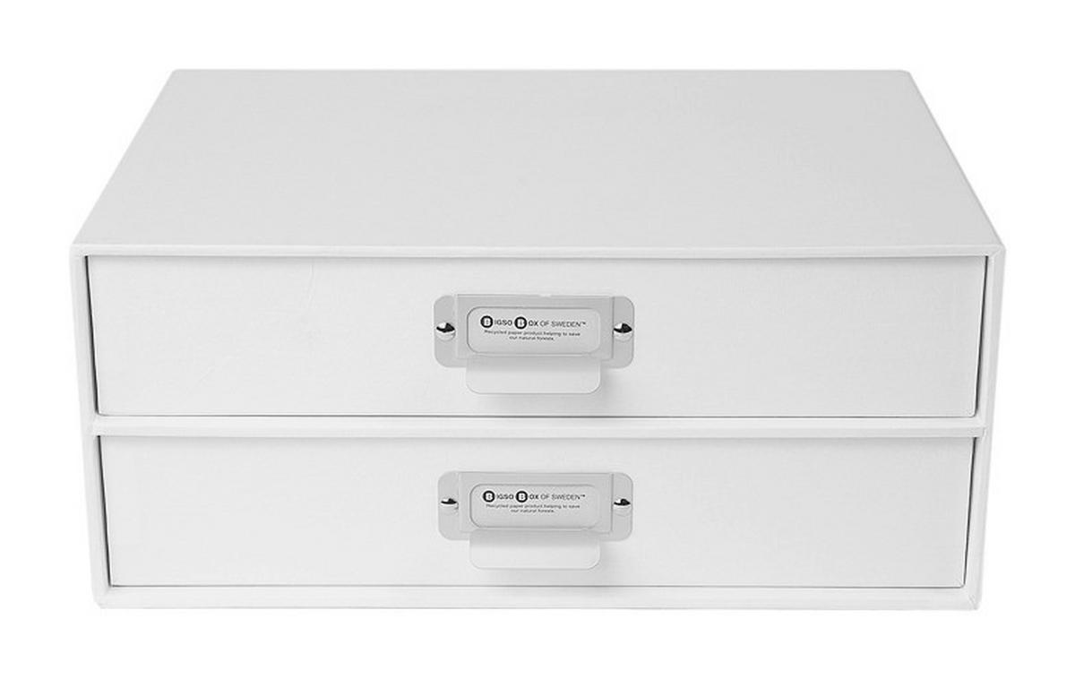 PUDEŁKO Z SZUFLADAMI 943145544 - biały, Basics, karton (33/25,5/14,5cm)