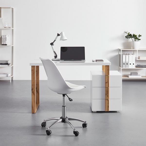 Schreibtisch Weiß und Eichenfarbe online bestellen