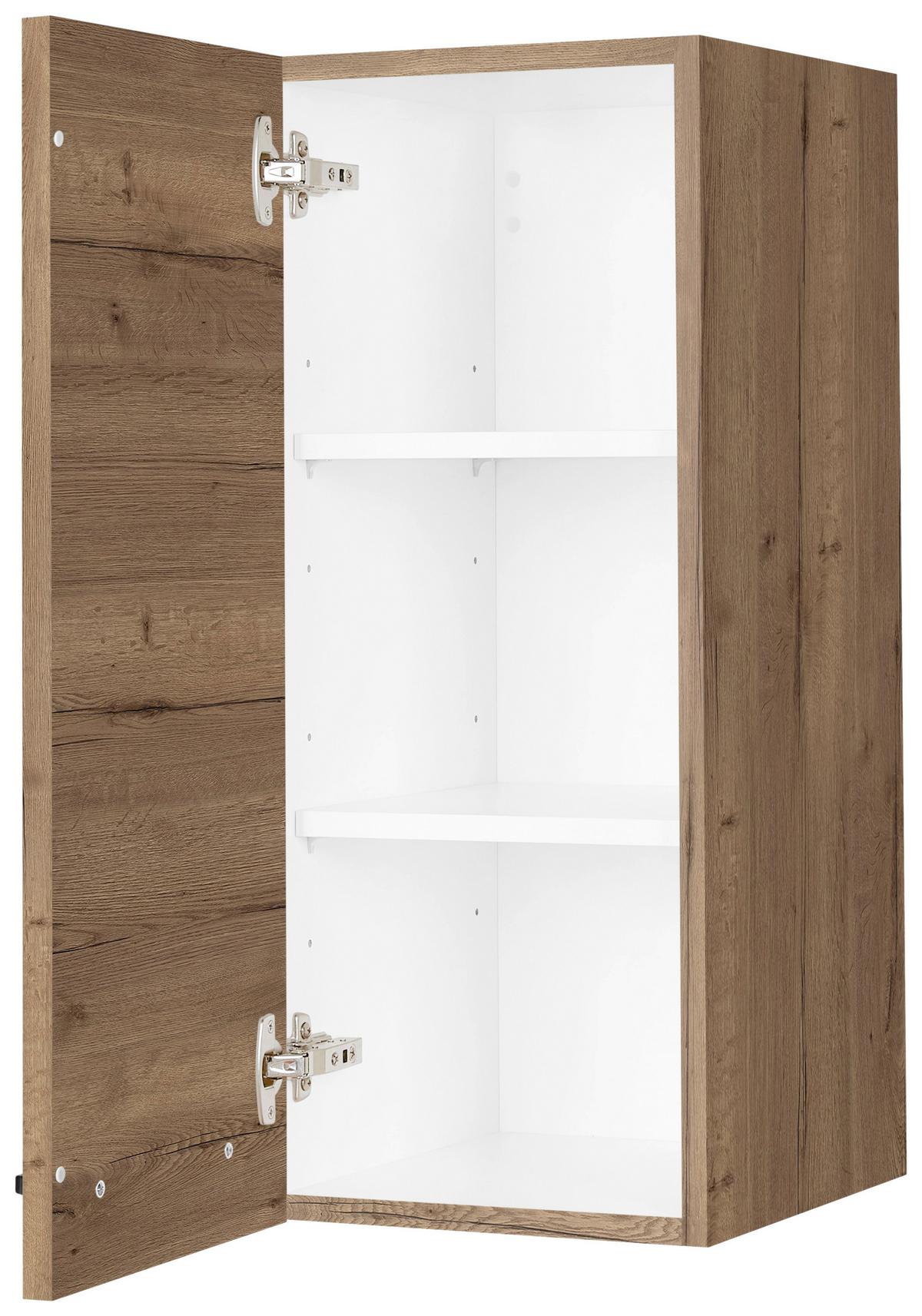 Küchenoberschrank Structura Eiche dunkel - Eiche dunkel/Schwarz, MODERN, Holzwerkstoff/Metall (30/72/35cm) - Nobilia
