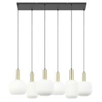 Hängeleuchte Scher Weiß/Goldfarben max. 25 Watt - Schwarz/Weiß, MODERN, Glas/Metall (95/39/120cm)