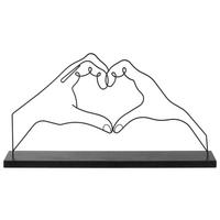 Skulptur Helin in Schwarz - Schwarz, Basics, Metall (35/18/6cm) - Modern Living