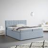 Polsterbett Thor in Graublau ca. 180x200cm - Graublau/Anthrazit, Konventionell, Holz/Textil (180/200cm) - Mömax