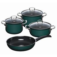 ZESTAW GARNKÓW STARTERSET - ciemnozielony, Basics, metal (48.50/28.50/24cm) - Riess