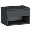 Nachttisch Hestia ca. 44,6x29x31,6 cm Schwarz - Schwarz, Design, Holzwerkstoff (44,6/29/31,6cm) - MID.YOU