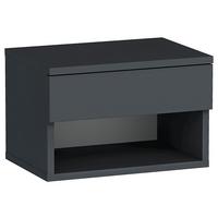 Nachttisch Hestia ca. 44,6x29x31,6 cm Schwarz - Schwarz, Design, Holzwerkstoff (44,6/29/31,6cm) - MID.YOU