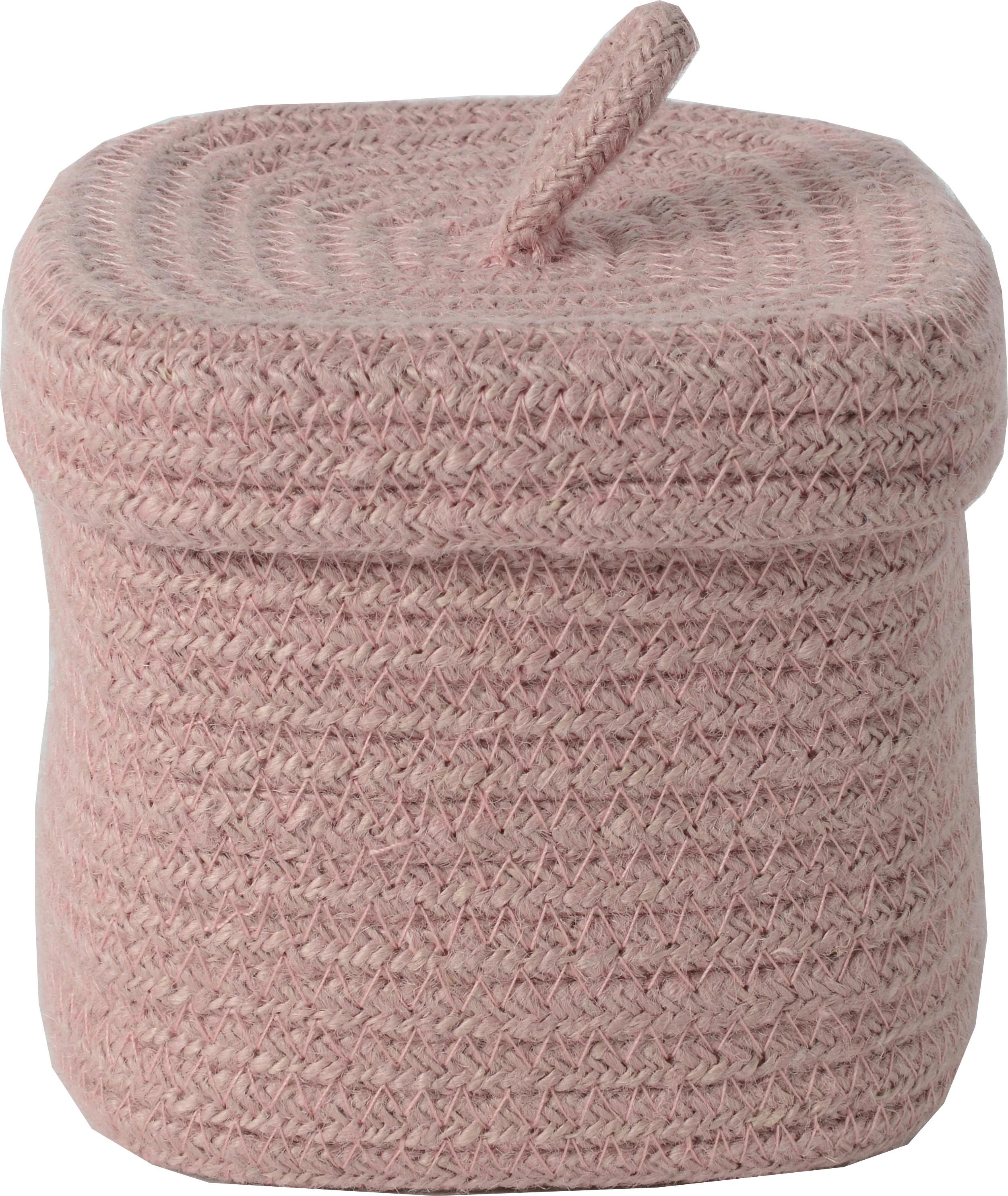 Coș Romy - roz, Konventionell, plastic/textil (13/13/13cm) - Mömax