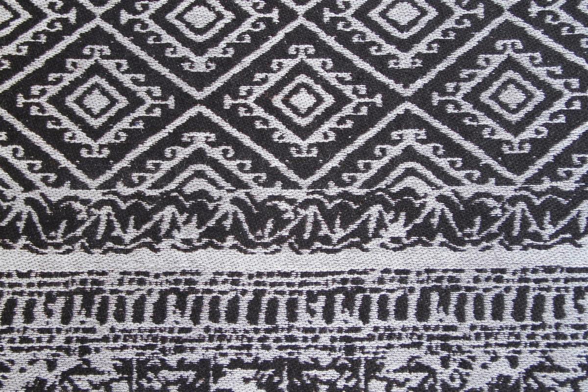 Flachwebeteppich Sunny 110 Schwarz 120 X 170 - Schwarz, Basics, Textil (120/170cm) - Kayoom