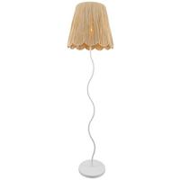 Stehleuchte Flock Naturfarben/Weiß max. 25 Watt - Naturfarben/Weiß, KONVENTIONELL, Papier/Metall (40/155cm)