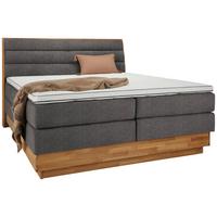 Boxspringbett Marissa in Graphitfarben ca. 180x200cm - Graphitfarben, Konventionell, Holz/Kunststoff (180/200cm) - Premium Living
