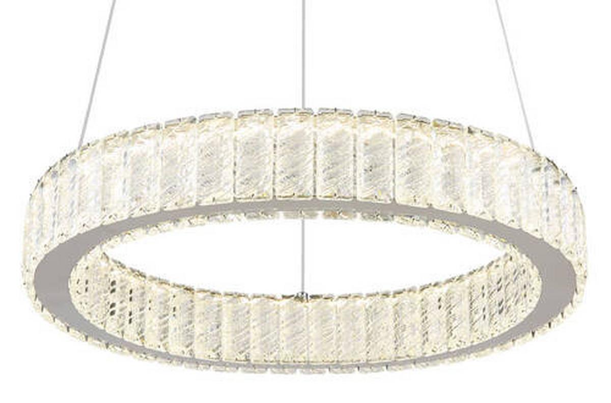 Viseča Led-svetilka Mucky, S Sijalko - barve kroma/prozorno, Design, kovina/umetna masa (50/120cm) - Globo
