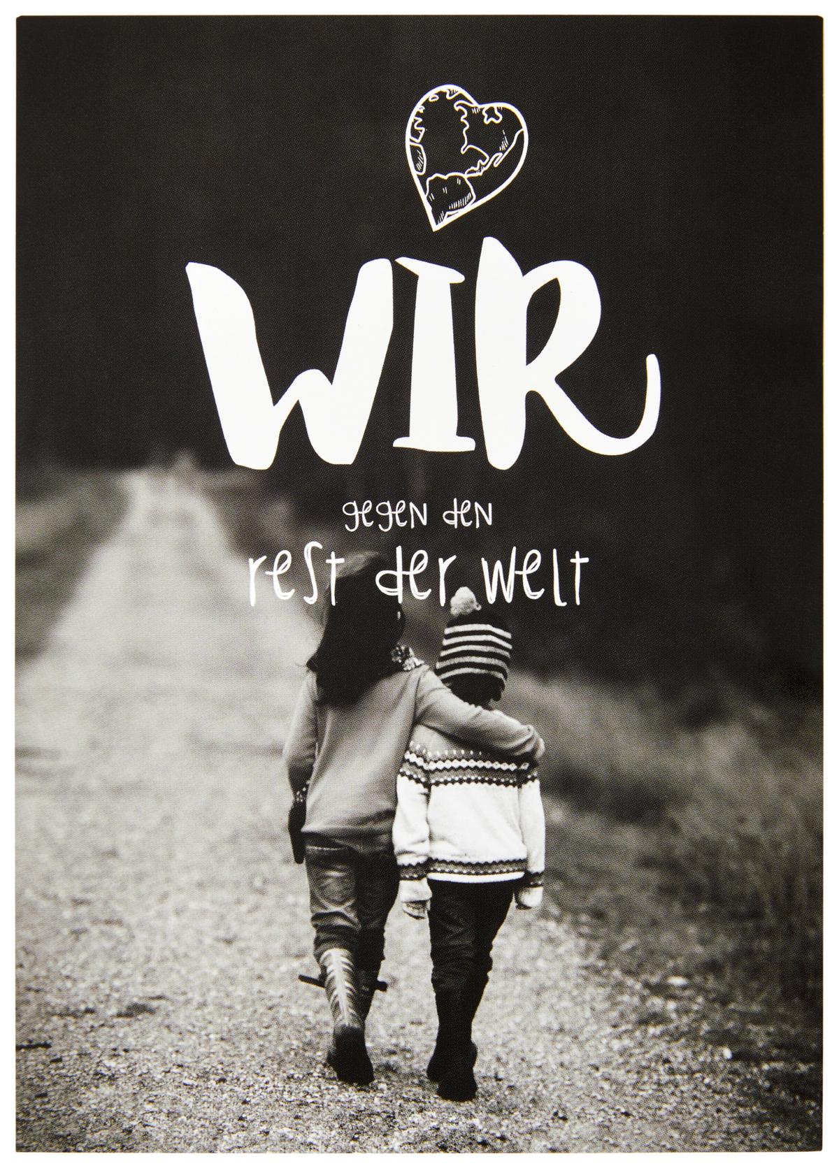 Postkarte Statements in Schwarz - Multicolor, Papier (10,5/14,8cm) - VS Visual Statements