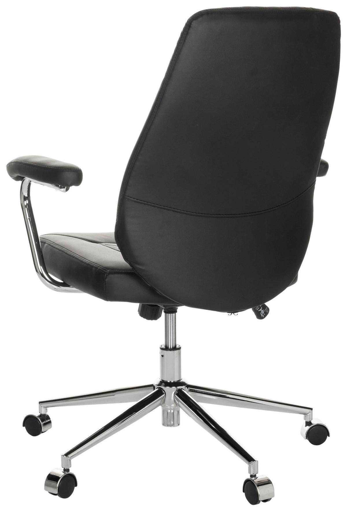 Pisarniški Stol Theo I, Črna - srebrne barve/črna, Basics, kovina/umetna masa (68/96-103/68cm) - MID.YOU