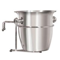 Champagnerkühler für Strandkorb - Edelstahlfarben, Basics, Metall (23/21/29cm) - Gardenson