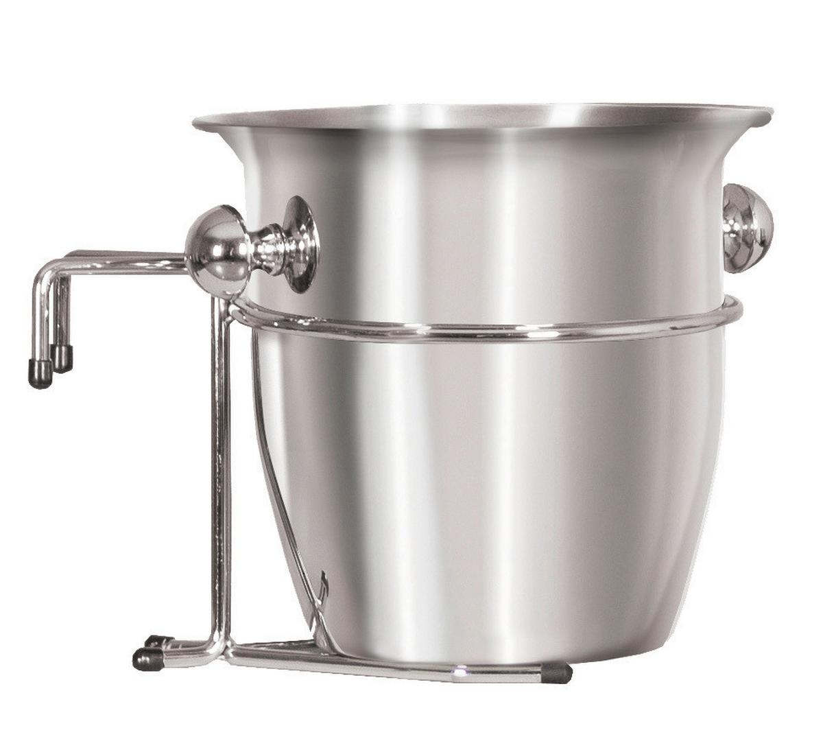 Champagnerkühler für Strandkorb - Edelstahlfarben, Basics, Metall (23/21/29cm) - Gardenson