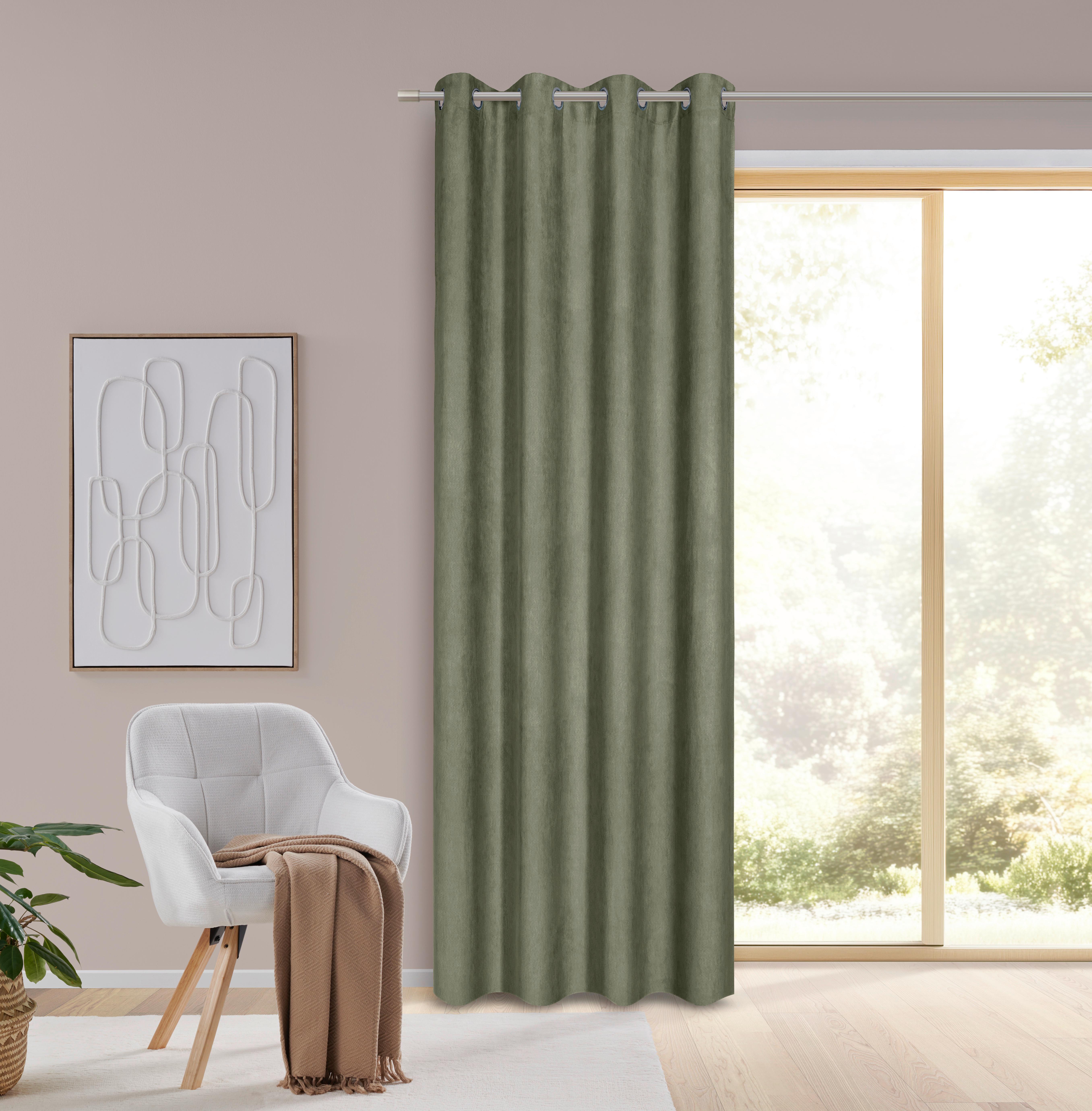 ÖLJETTLÄNGD VELOURS - grön, Klassisk, textil (140/245cm) - Mömax
