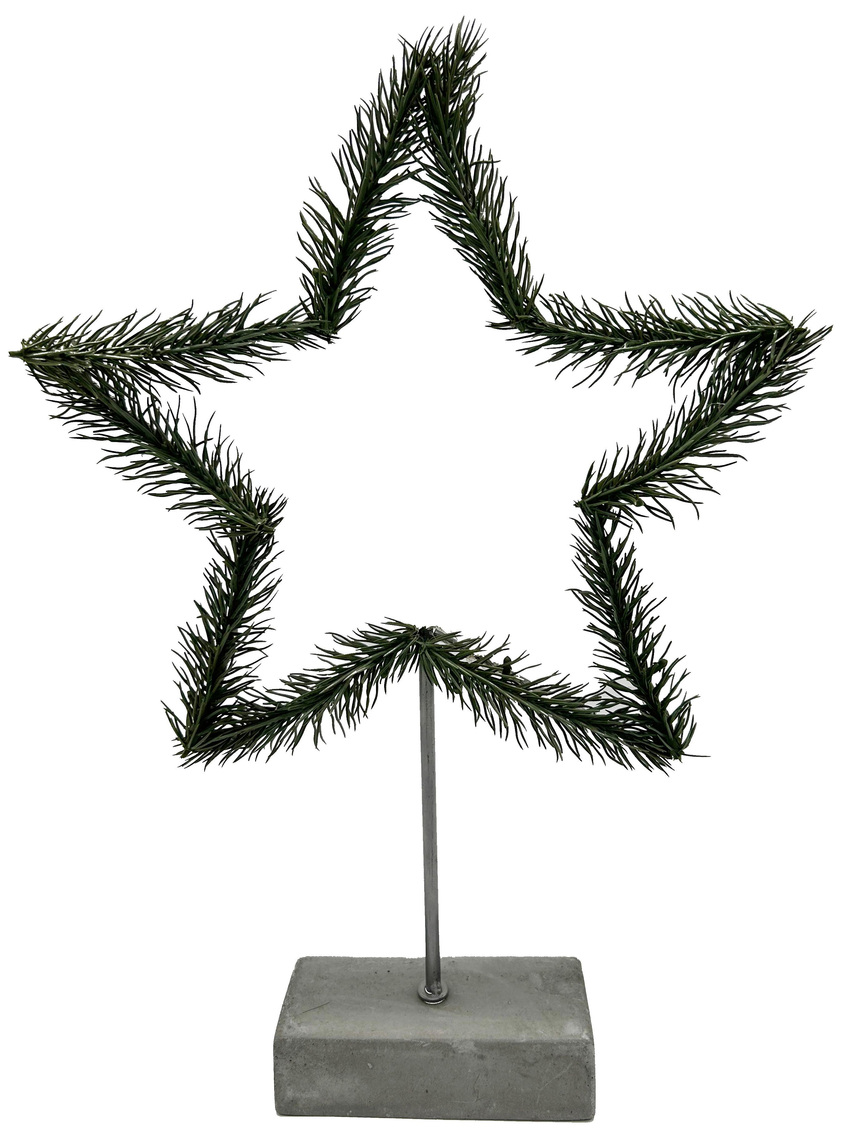 GWIAZDA DEKORACYJNA WS-LZ231023 - zielony, Lifestyle, tworzywo sztuczne/metal (25/40/5cm) - X-Mas