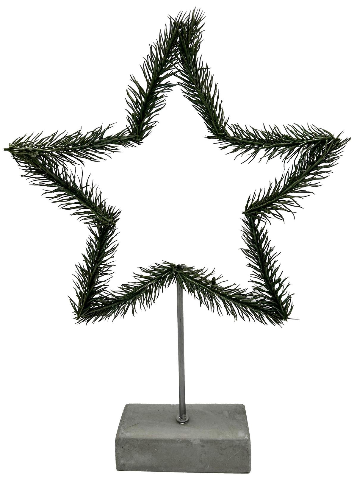 GWIAZDA DEKORACYJNA WS-LZ231023 - zielony, Lifestyle, tworzywo sztuczne/metal (25/40/5cm) - X-Mas