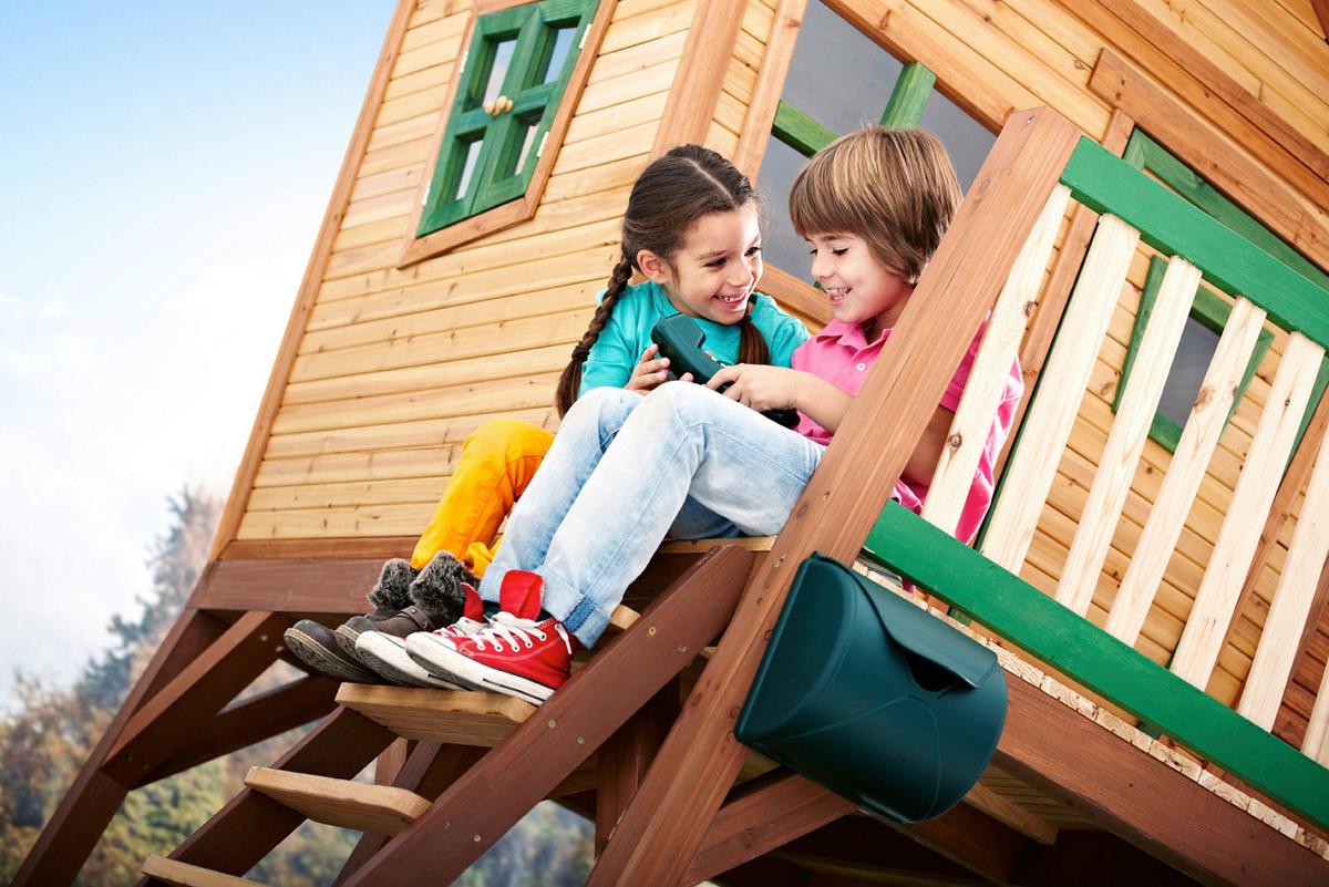 Spielhaus A030.150.00 aus Zeder Massiv - Braun/Naturfarben, KONVENTIONELL, Holz (435/291/180cm) - Ambia Garden