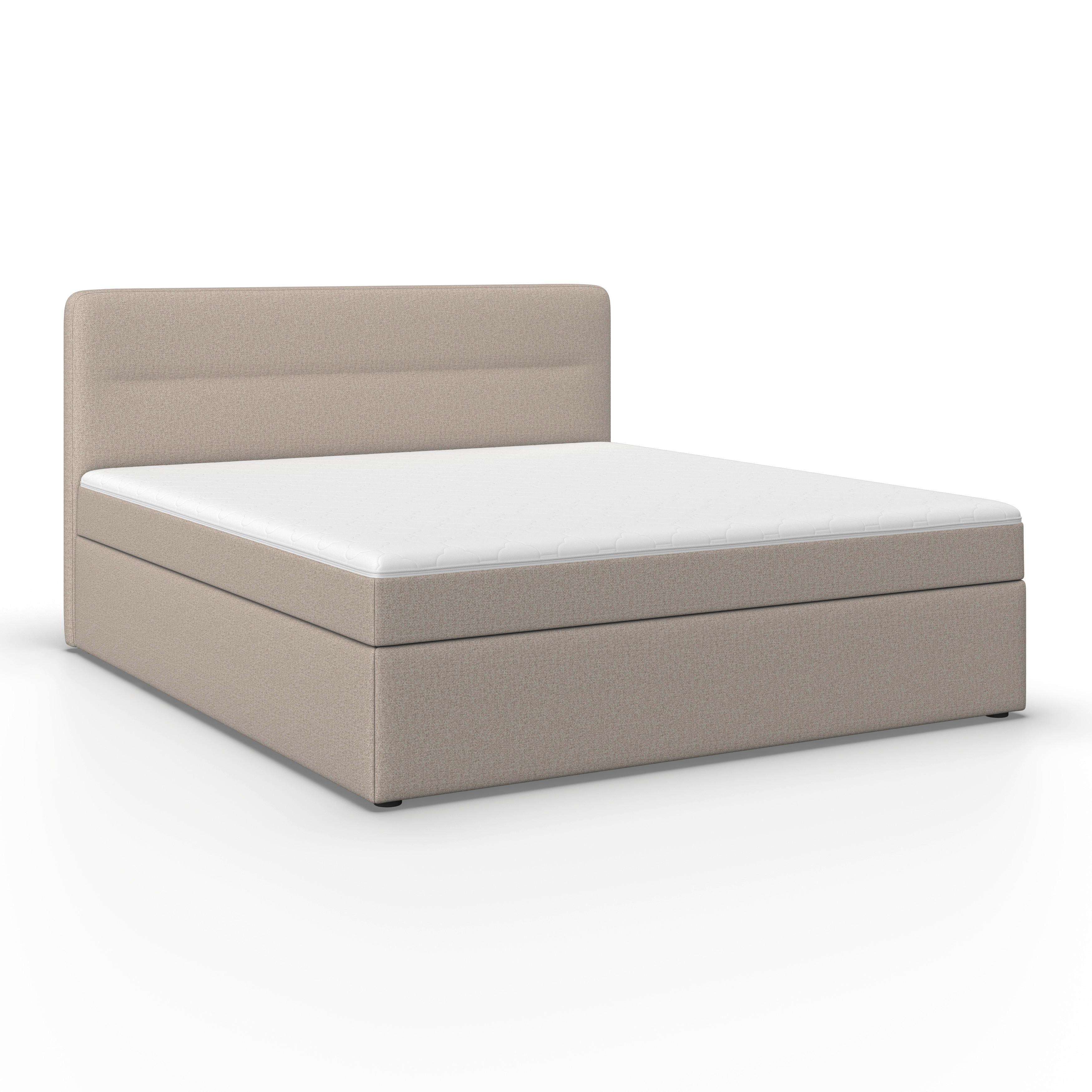 Boxbett Marco ca. 180x200 cm Taupe - Taupe/Schwarz, MODERN, Holz/Kunststoff (180/200cm) - Bessagi Home