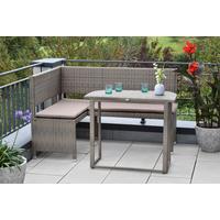 Gartenset inkl. Sitzkissen Naturfarben - Naturfarben, KONVENTIONELL, Kunststoff/Textil - Gardenson