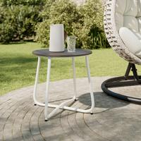Gartenbeistelltisch Pine Weiß/Dunkelgrau - Dunkelgrau/Weiß, MODERN, Kunststoff/Metall (50/49,5/50cm) - Bessagi Garden