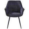 STOL MED ARMSTÖD NOVA - grå/svart, Modern, metall/textil (64/85/62cm) - Mömax
