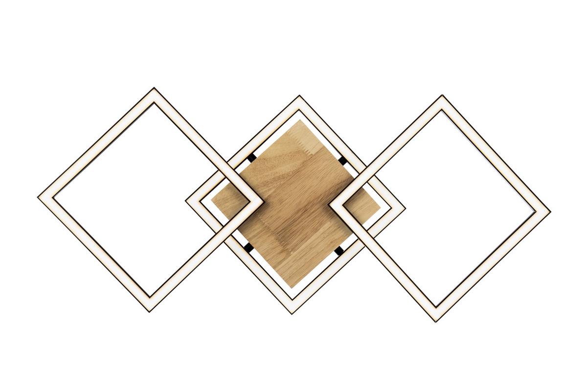 LAMPA SUFITOWA LED RIO *SBN* - kolor naturalny/czarny, Basics, tworzywo sztuczne/metal (63/27,5/5,7cm) - Novel