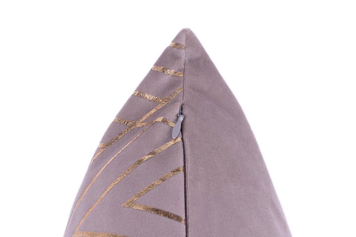 ZIERKISSENSET PRISMA 225 2ER-SET - Taupe/Goldfarben, Konventionell (30x45/50x45cm)