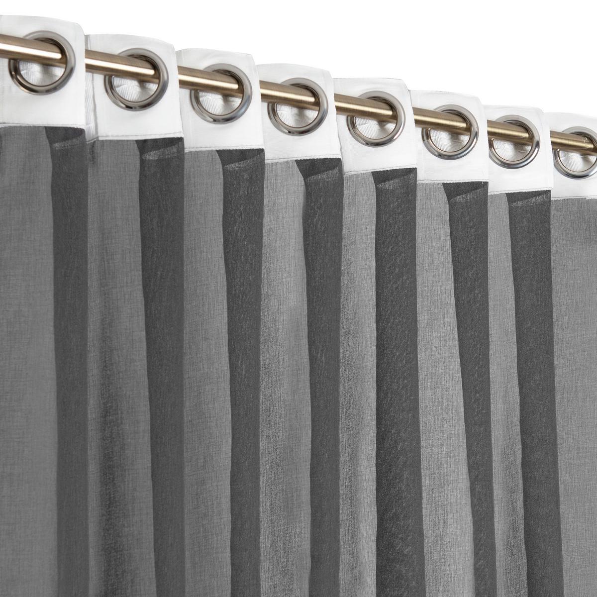 ZASŁONA GOTOWA 0160815 3 IN 1 LIM-HOME GRIS - ciemnoszary, Basics, tkanina (140/240cm)