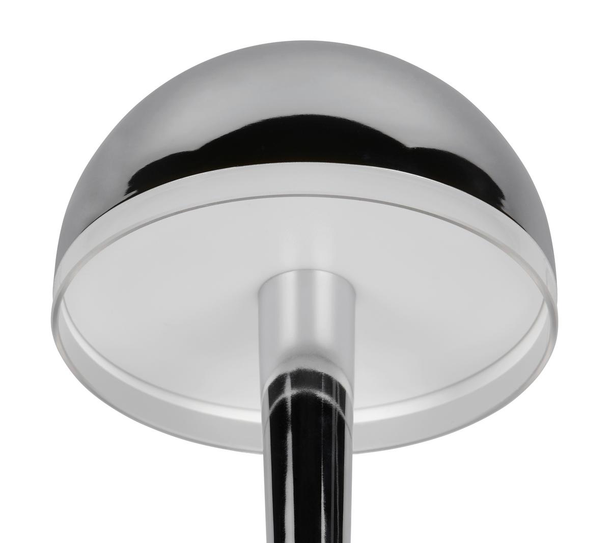 LED-Stehleuchte Mendorez Chromfarben max. 2,5 Watt - Chromfarben/Transparent, Basics, Kunststoff/Metall (22/22/130,5cm)