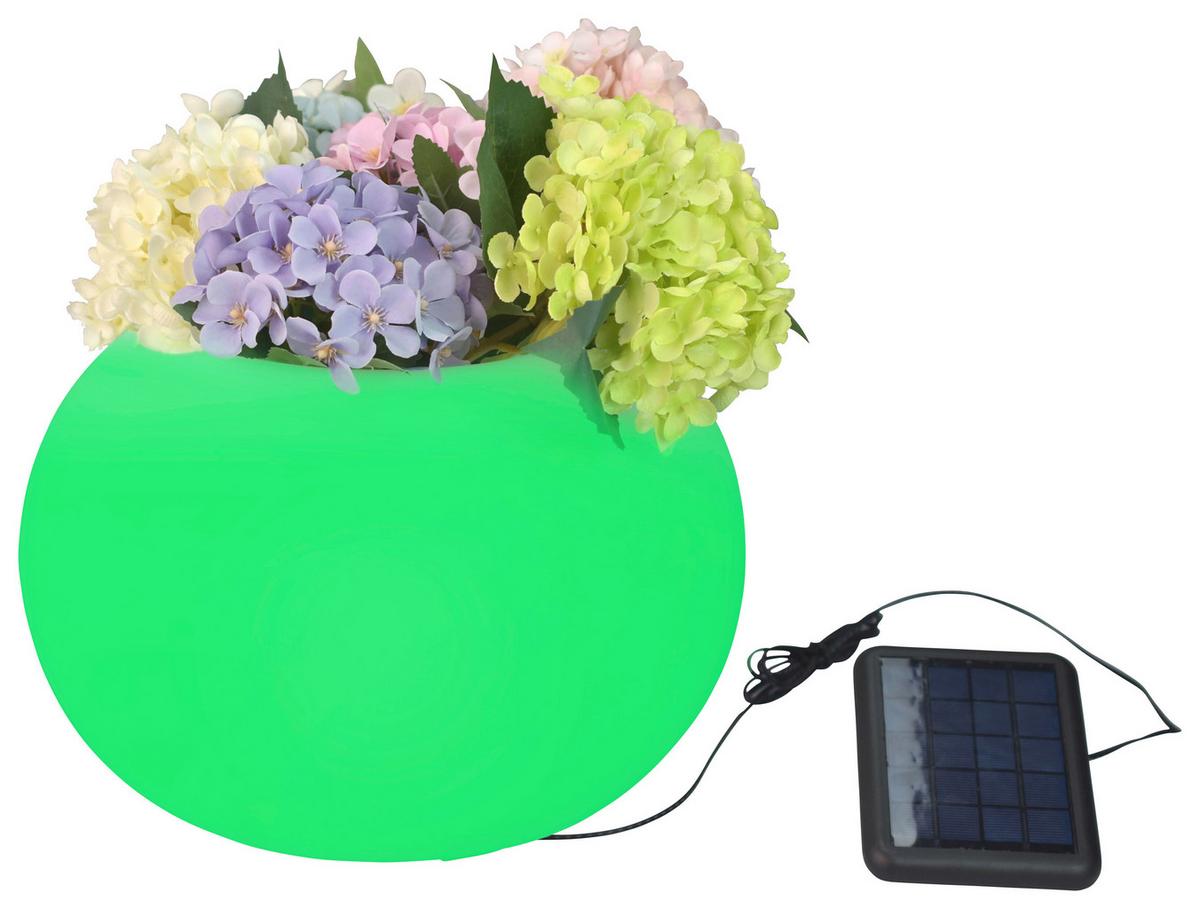 Solarleuchte Vase Weiß max. 2 Watt - Weiß, KONVENTIONELL, Kunststoff (25/20cm) - Modern Living