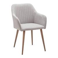 KRZESŁO Z PODŁOKIETNIKAMI NICOLA - kolor naturalny/jasnoszary, Modern, metal/drewno (58/82,5/62cm) - Bessagi Home