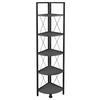Eckregal INSASI 5 Anthrazit ca. 34x160x34 cm - Anthrazit/Schwarz, Design, Holzwerkstoff/Metall (34/160/34cm) - MID.YOU