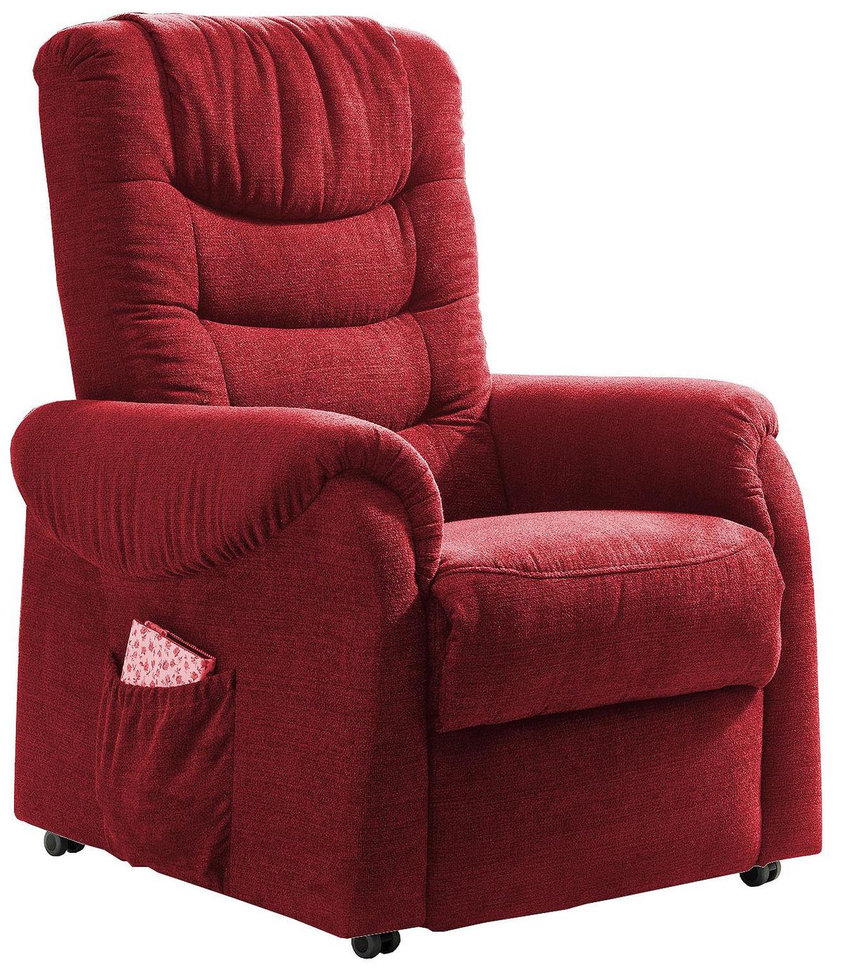 Fernsehsessel Nino Rot Nylon/Struktur - Dunkelgrün/Rot, Design, Kunststoff/Textil (76/106/94cm) - Livetastic