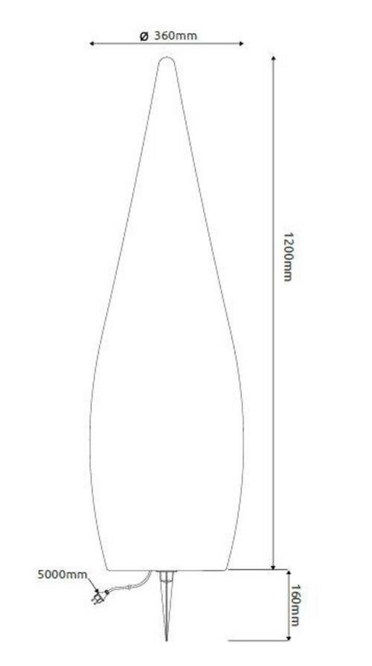 Stoječa Zunanja Svetilka Glance, Dalinsko Upravljanje - črna/bela, Design, umetna masa (36/120cm) - Globo