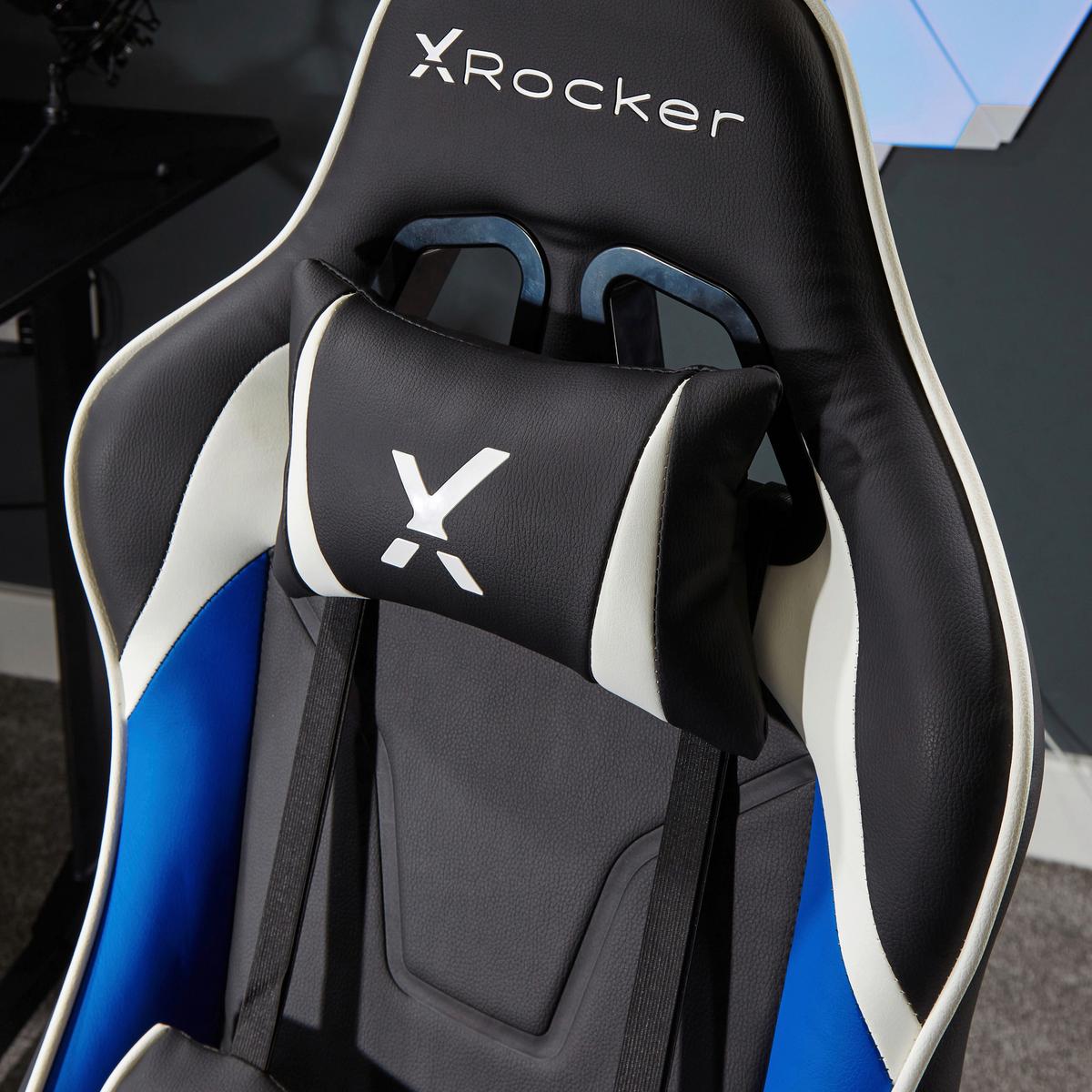 Gamingsessel Agility ca. 55x113x62,5cm Blau/Schwarz - Blau/Schwarz, MODERN, Kunststoff/Textil (55/113/62,5cm) - X Rocker