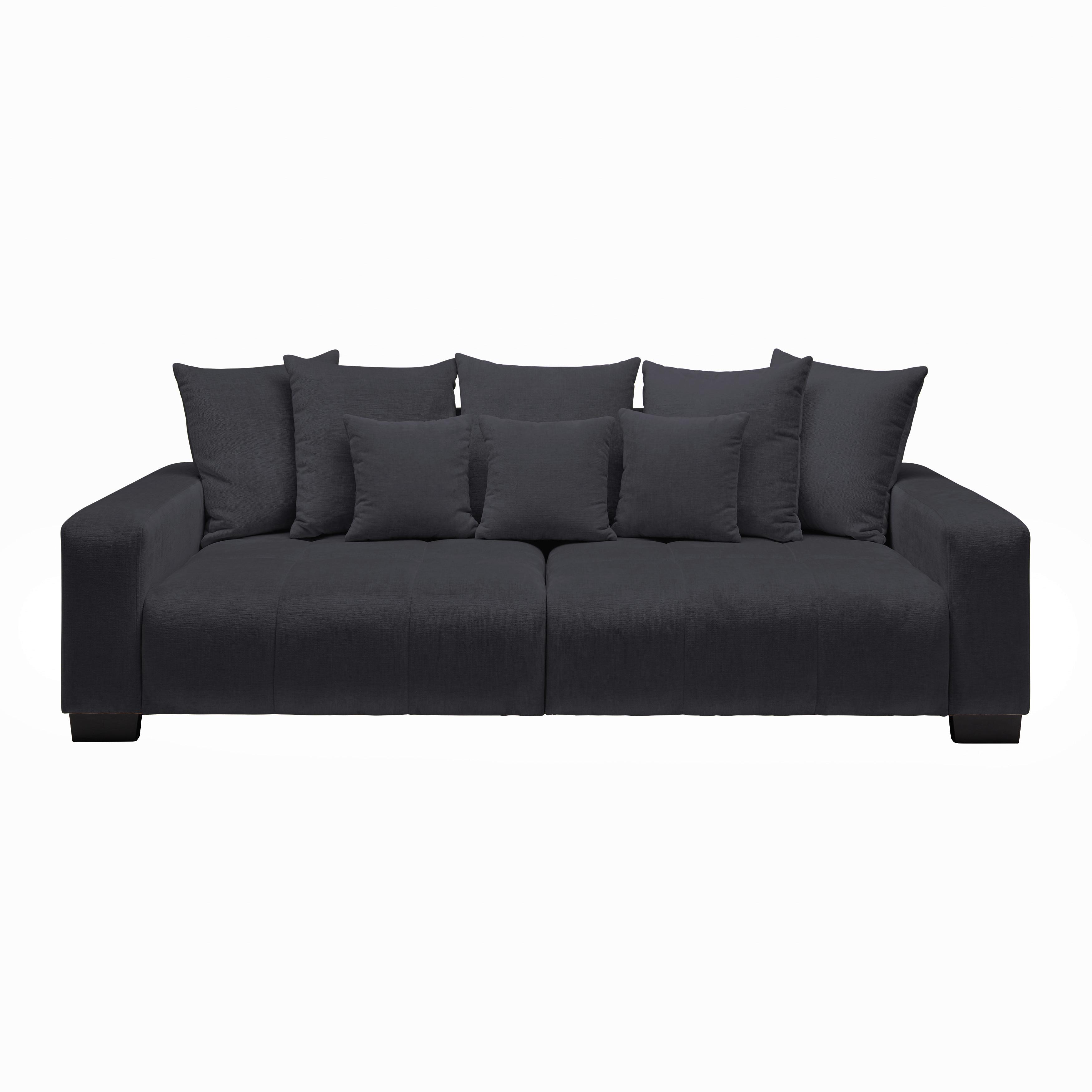 Bigsofa Matteo Schwarz - Schwarz, MODERN, Holz (246/93/124cm) - Based