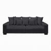 Bigsofa Matteo Schwarz - Schwarz, MODERN, Holz (246/93/124cm) - Based