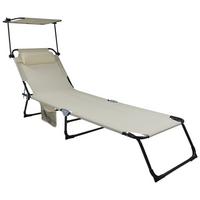 Vrtni Ležalnik Bindox L, Krem - krem barve/antracit, Moderno, kovina/umetna masa (185/55/24cm) - Ambia Garden