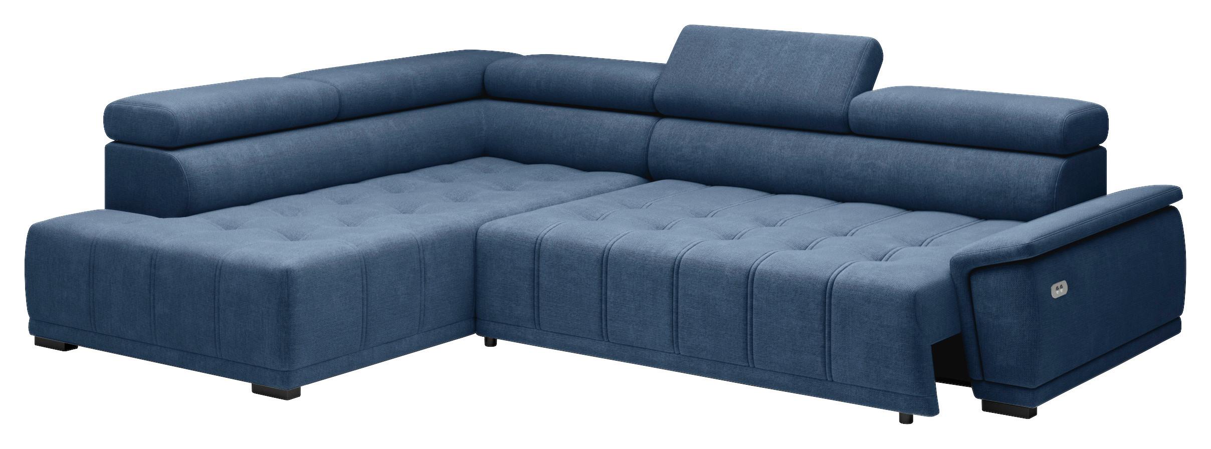 Kutna Garnitura Gremio - tamno plava/crna, Moderno, tekstil/plastika (106/283cm) - Modern Living