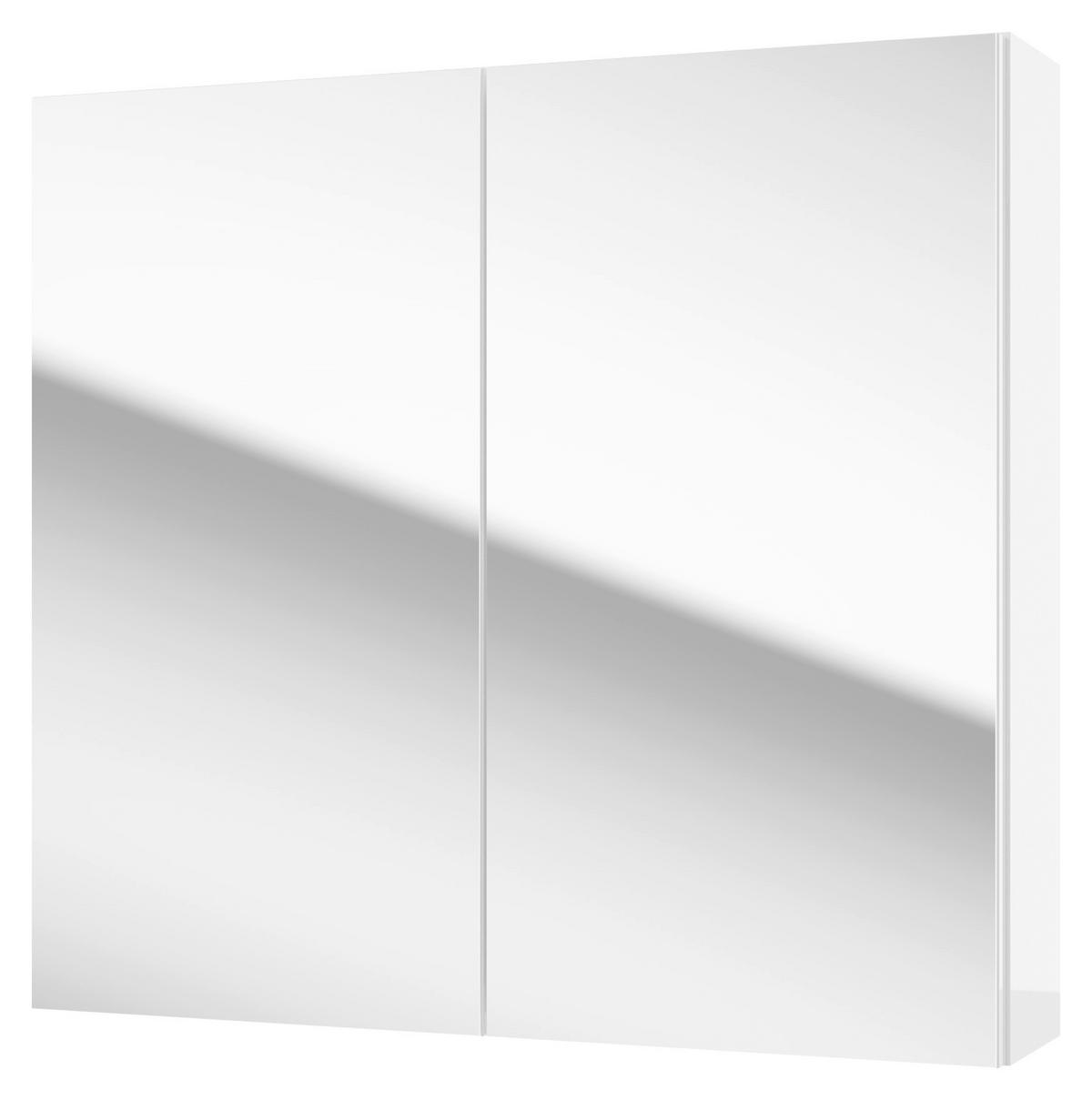 SZAFKA Z LUSTREM LOCCA SPS 65 CM - biały, Basics, materiał drewnopochodny/szkło (65/60/15cm) - MID.YOU